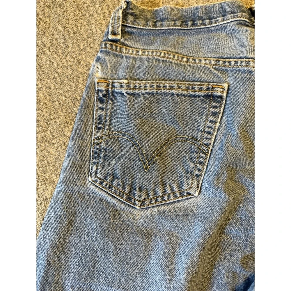 Levis 505 Jeans Adult Mens 34x32 Blue Denim Regular Fit Straight Leg